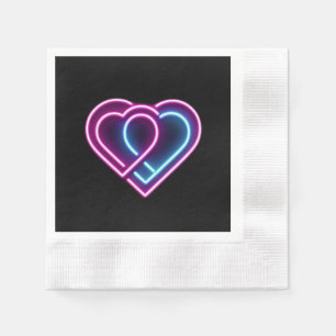 Servilleta De Papel Mugre El día de San Valentín de corazón rosa/azul