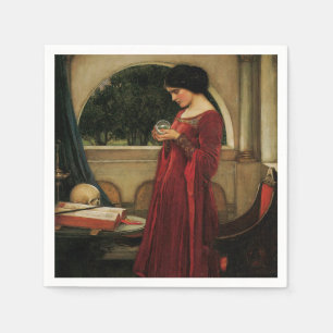 Servilleta De Papel Mujer Bola de Cristal Pintura de Waterhouse