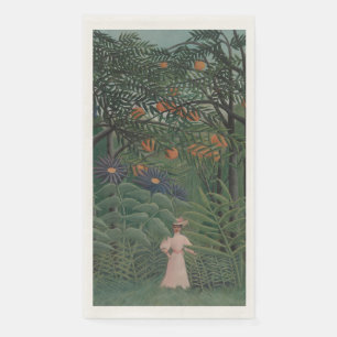 Servilleta De Papel Mujer caminando en un bosque exótico, Henri Rousse