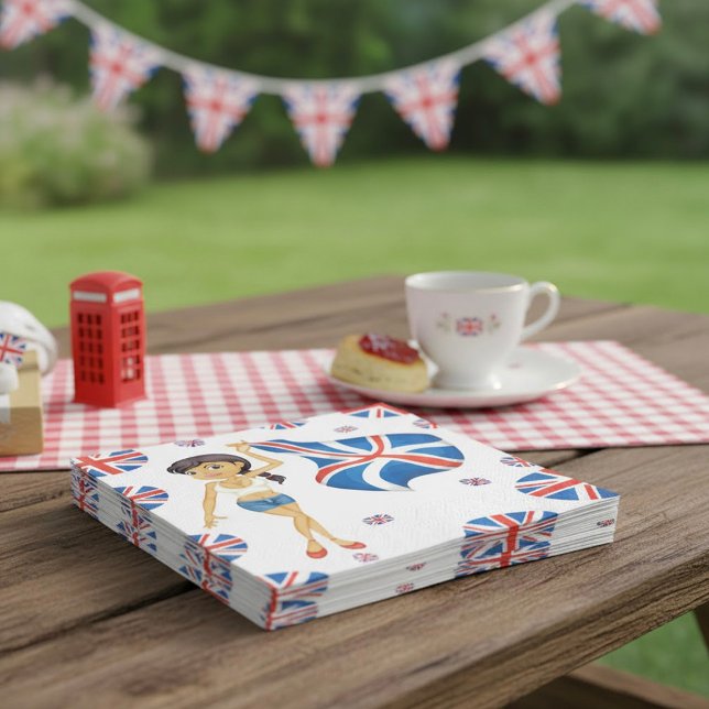 Servilleta De Papel Mujer Con Cuadros De Bandera (Subido por el creador)