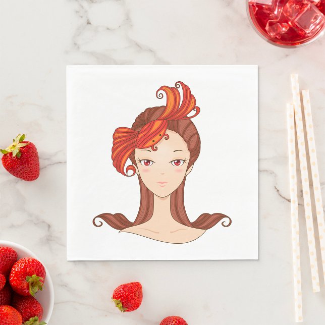 Servilleta De Papel Mujer Con Pelo De Cangrejo (Subido por el creador)