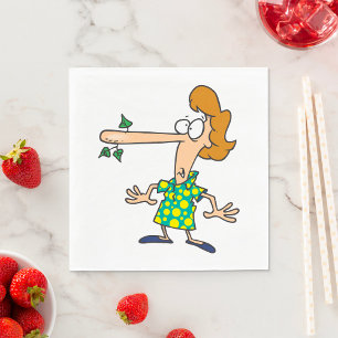 Servilleta De Papel Mujer contando mentiras