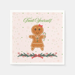 Servilleta De Papel Mujer de pan de jengibre de Navidad