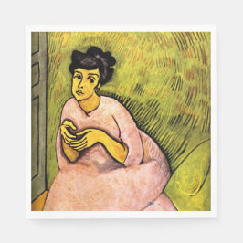 Servilleta De Papel Mujer en arte rosa (mujer elegante) (retrato femen