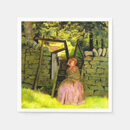Servilleta De Papel Mujer esperando (por John Everett Millais)
