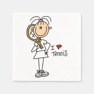 Servilleta De Papel Mujer I Love Tennis