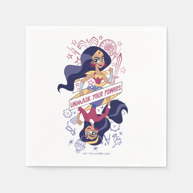 Servilleta De Papel Mujer Maravilla Desenmascara Tus Poderes (Anverso)