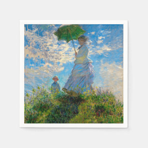 Servilleta De Papel Mujer Monet Paraguas Impresionismo