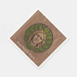 Servilleta De Papel Mujer Verde - Madera