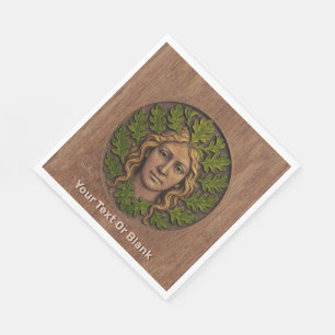 Servilleta De Papel Mujer Verde - Madera