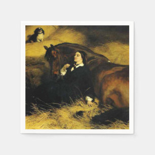 Servilleta De Papel Mujer y caballo
