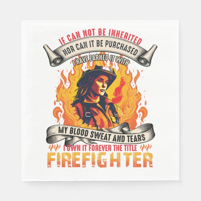 Servilleta De Papel Mujeres bomberas (Anverso)