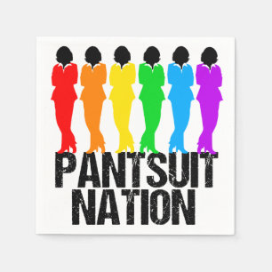 Servilleta De Papel Mujeres del arco iris de la nación del Pantsuit
