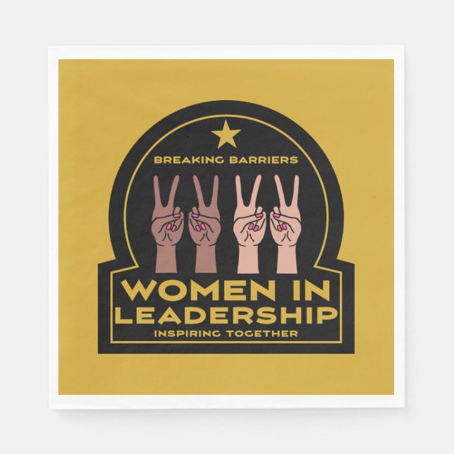 Servilleta De Papel Mujeres en el liderazgo (Anverso)