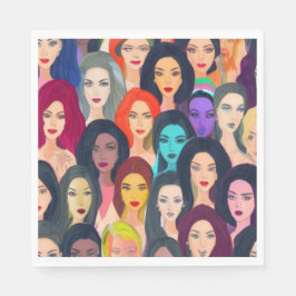 Servilleta De Papel Mujeres hermosas