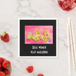 Servilleta De Papel Mujeres Reales Juegan Al Mahjong