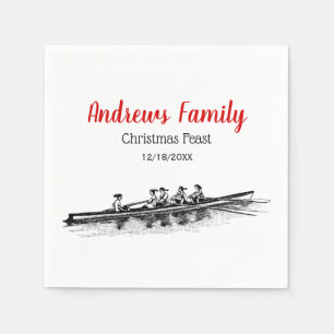 Servilleta De Papel Mujeres Remo Rowers Equipo Deportes Negras