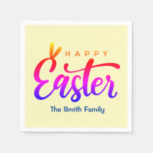 Servilleta De Papel Multicolor Happy Easter Napkins