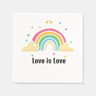 Servilleta De Papel Multicolor Sencillo brillante El Amor Del Arcoiris
