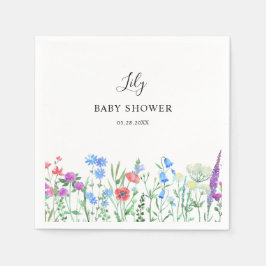 Servilleta De Papel Multihued Wildflower Baby Shower Celebration