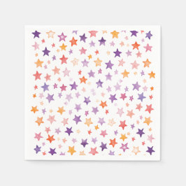 Servilleta De Papel Múltiples estrellas de colores: servilletas de la