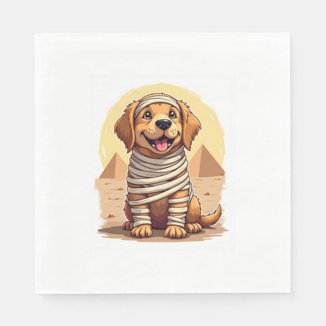 Servilleta De Papel Mummy Golden Retriever (Anverso)