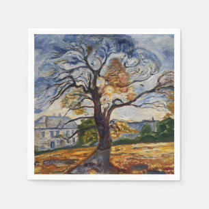 Servilleta De Papel Munch El Árbol de Roble Arte de la Naturaleza Expr