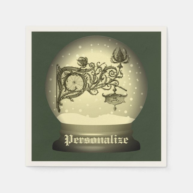 Servilleta De Papel Mundo de nieve Art Nouveau (Anverso)