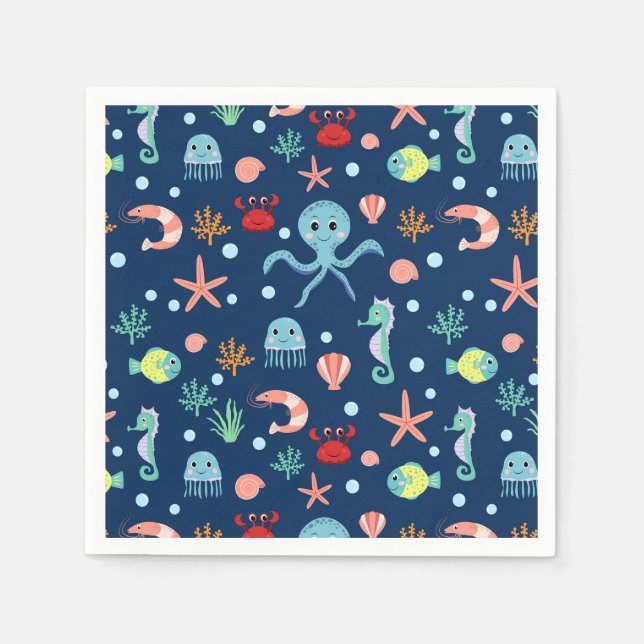 Servilleta De Papel Mundo del Mar (Anverso)