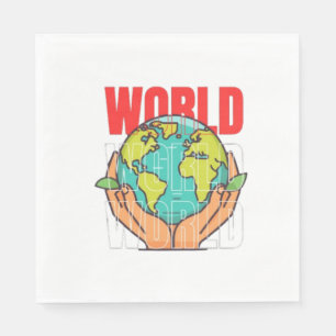 Servilleta De Papel Mundo – Diseño de Globo de Aventura de Viaje