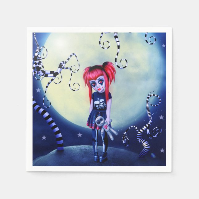 Servilleta De Papel Muñeca Godótica Luz de Luna (Anverso)