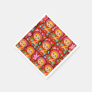 Servilleta De Papel Muñeca rusa de nidificación - Matryoshka