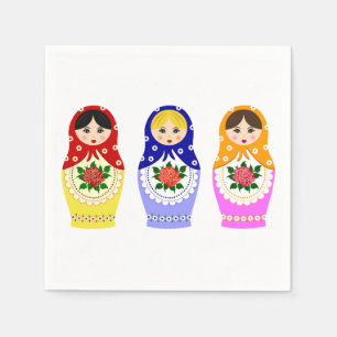 Servilleta De Papel Muñecas rusas de la jerarquización del matryoshk
