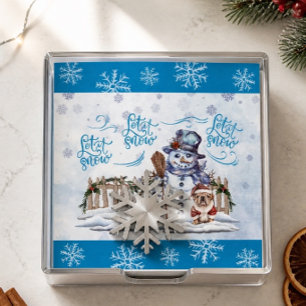 Servilleta De Papel Muñeco de nieve Deja que nieve servilletas de pa