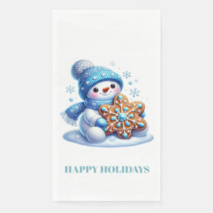 Servilleta De Papel Muñeco de nieve navideño