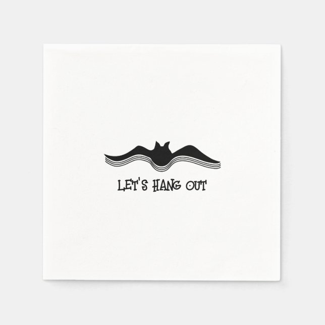 Servilleta De Papel Murciélago de Halloween, aguantemos (Anverso)