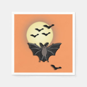 Servilleta De Papel Murciélagos de Halloween
