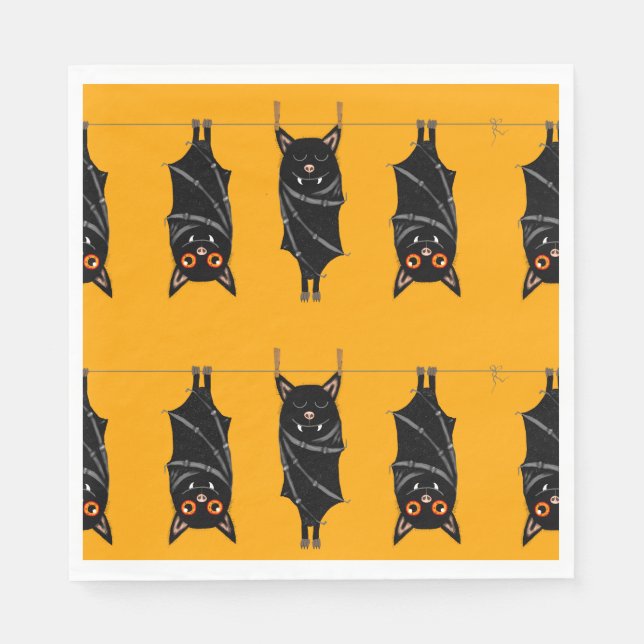 Servilleta De Papel murciélagos dormidos (Anverso)