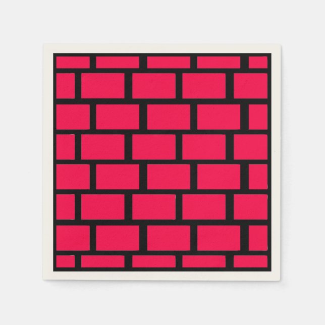 SERVILLETA DE PAPEL MURO DE LADRILLO ROJO (Anverso)