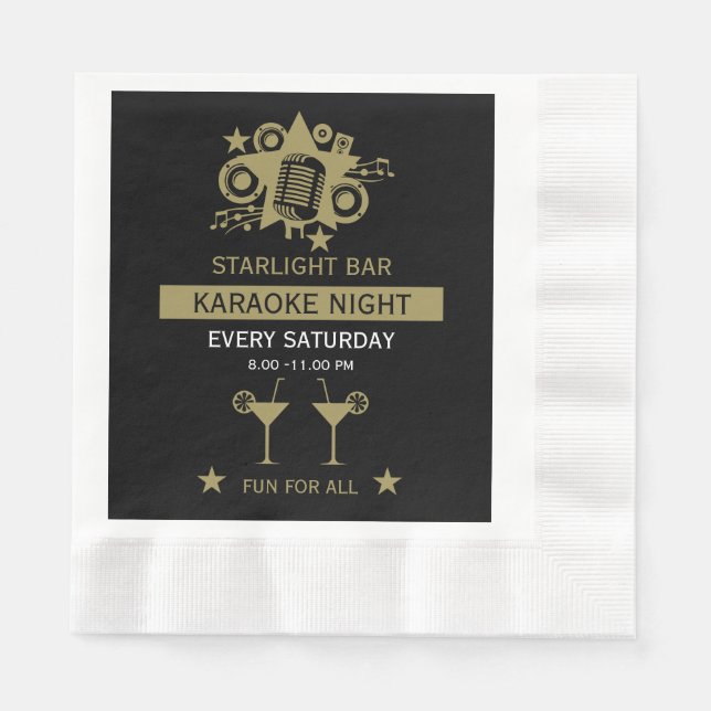 Servilleta De Papel Muro de promoción de karaoke (Anverso)