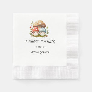 Servilleta De Papel Mushroom Baby Shower