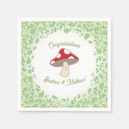 Servilleta De Papel Mushroom Baby Shower