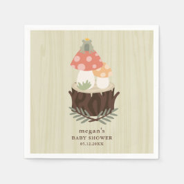 Servilleta De Papel Mushroom Baby Shower Napkin