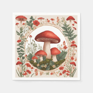 Servilleta De Papel Mushroom Cottagecore