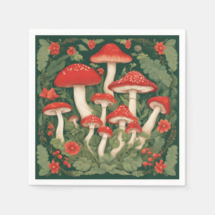 Servilleta De Papel Mushroom Cottagecore