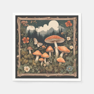 Servilleta De Papel Mushroom Cottagecore