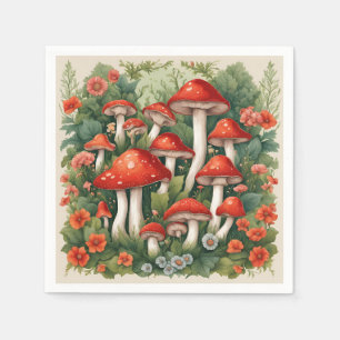 Servilleta De Papel Mushroom Cottagecore