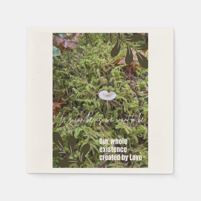 Servilleta De Papel Mushroom de Belknap con cita (Anverso)