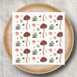 Servilleta De Papel Mushroom Woodland Forest Fairy Pattern Cottagecore