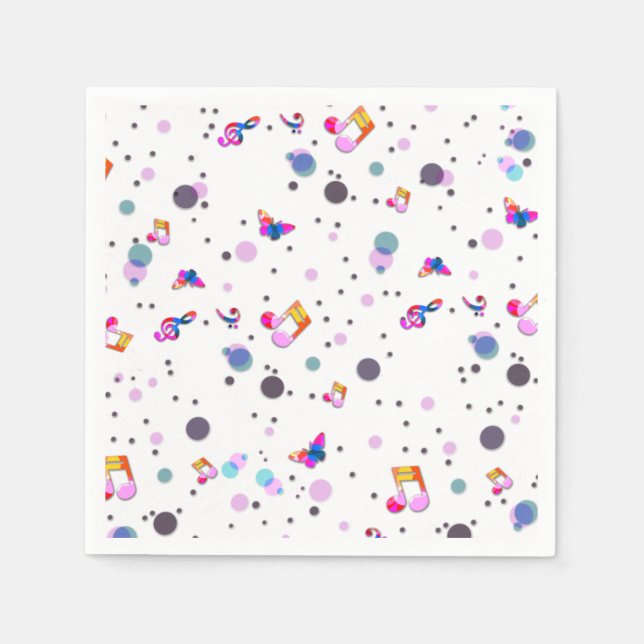 Servilleta De Papel Música bailando (Anverso)